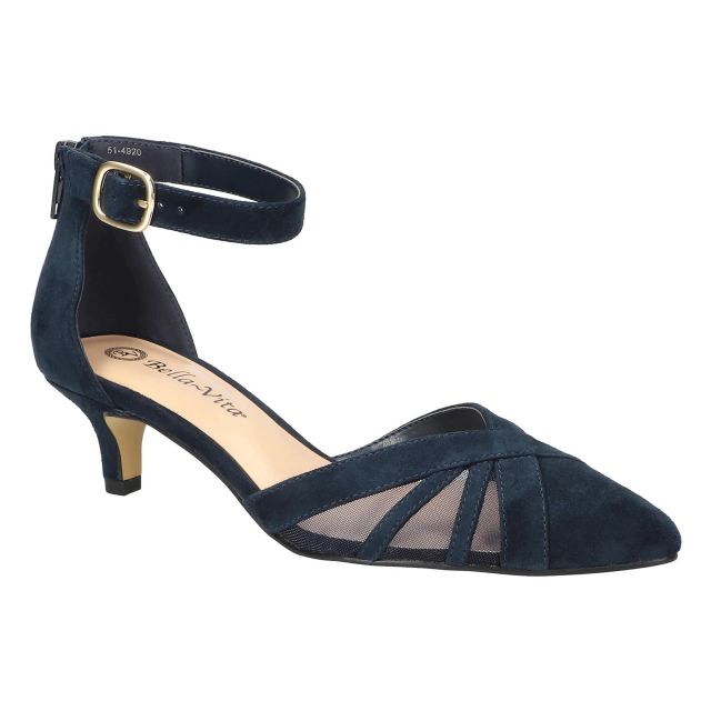 Navy Kidsuede Leather