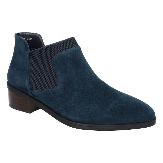 Navy Suede Leather