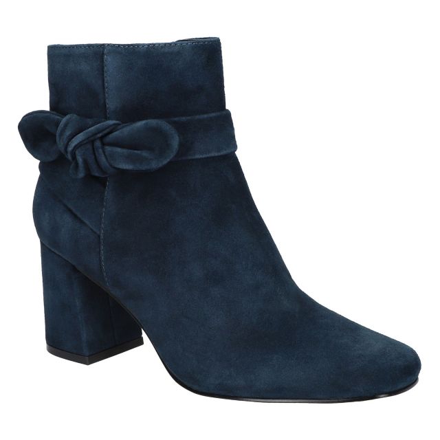 Navy Suede Leather