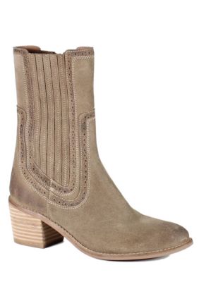 Morning Dew Genuine Suede Mid Calf Chelsea Boots