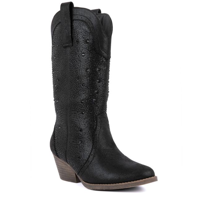 B-BLK FAB/BLK STONES