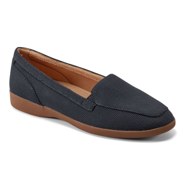 Navy Woven Leather