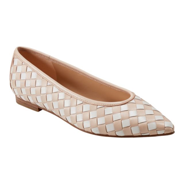 Light Natural/White Leather