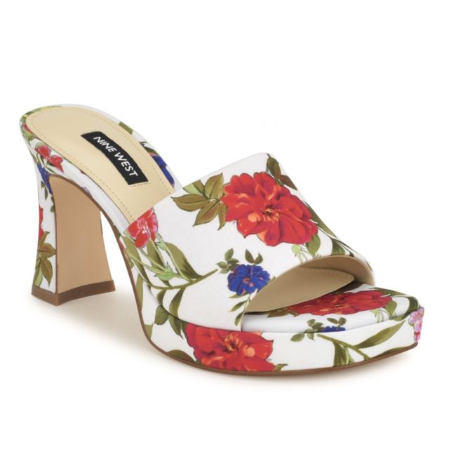 White Garden Print Multi