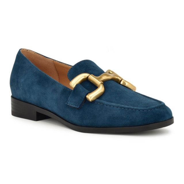 Dark Teal Blue Suede