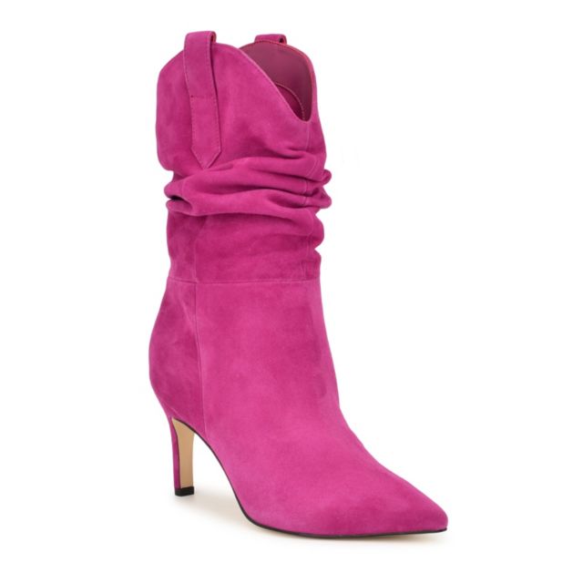 Dark Pink Suede