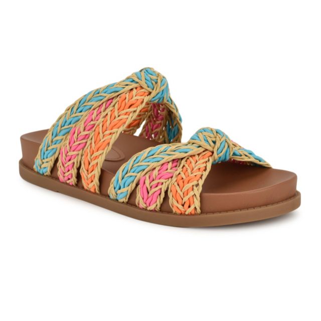 Turquoise/Pink/Orange Stripe Multi