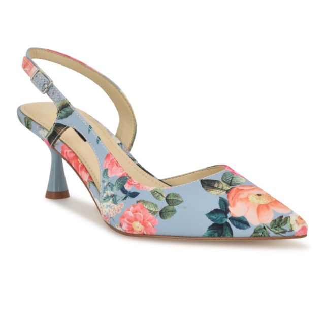 Light Pink/Blue Summer Blooms Print Multi