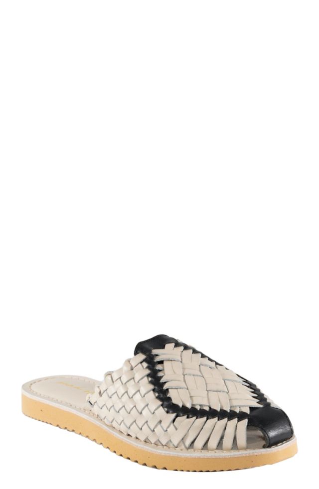 Bone/Black Leather