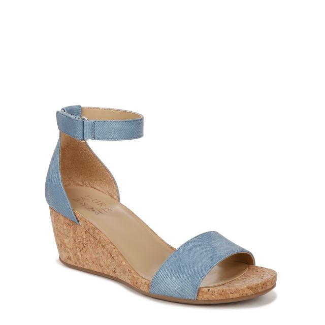 Mid Blue Faux Leather