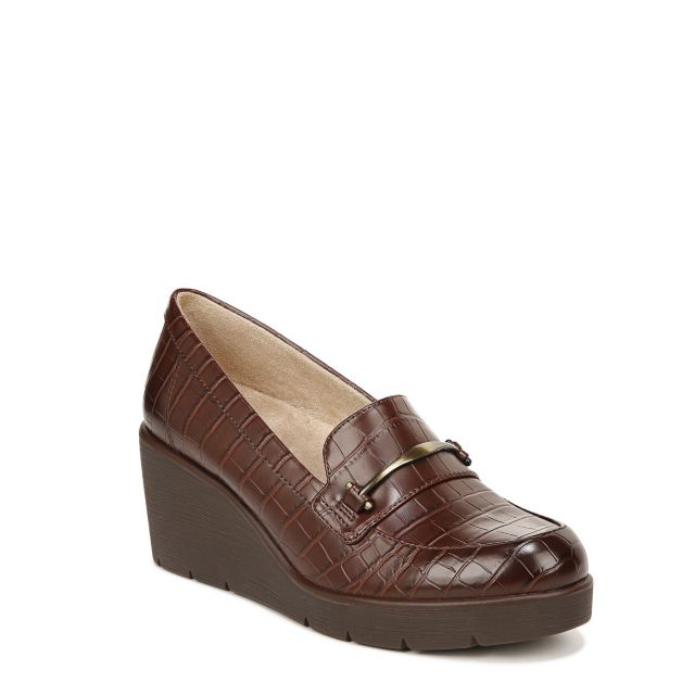 Dark Brown Croco Synthetic
