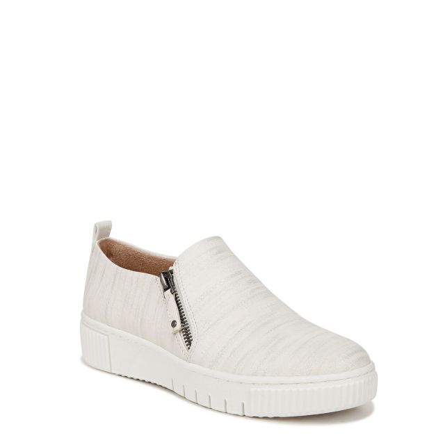 White Metallic Faux Leather