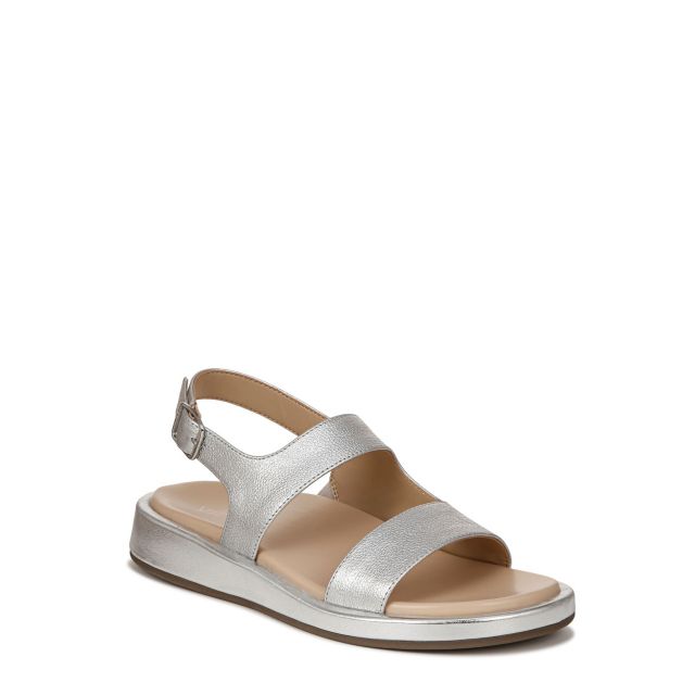 Silver Metallic Leather