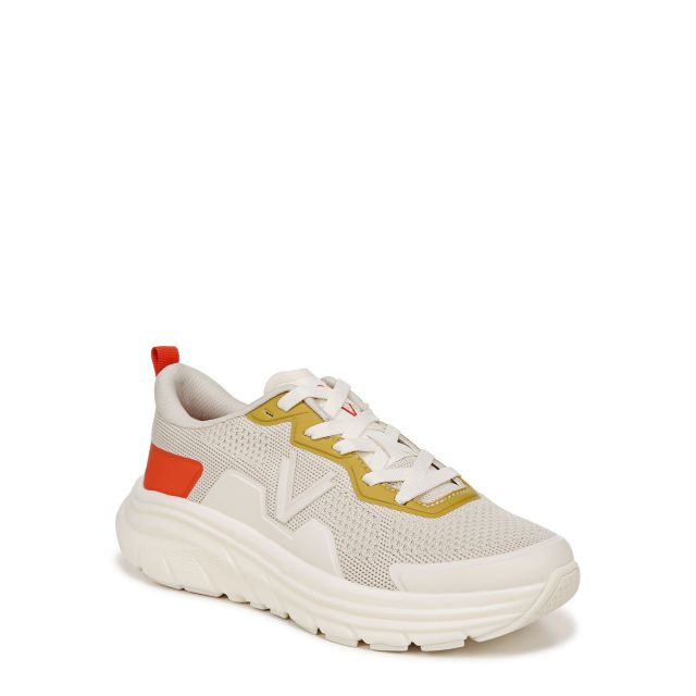 Cream/Tangerine Tango White PU