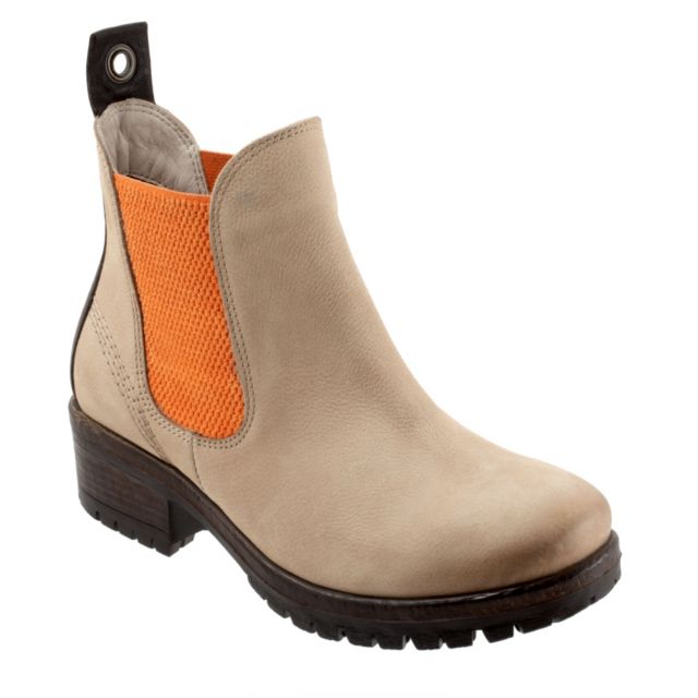 Beige Nubuck/Orange
