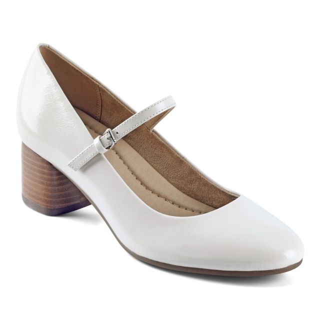 Cream Patent Leather