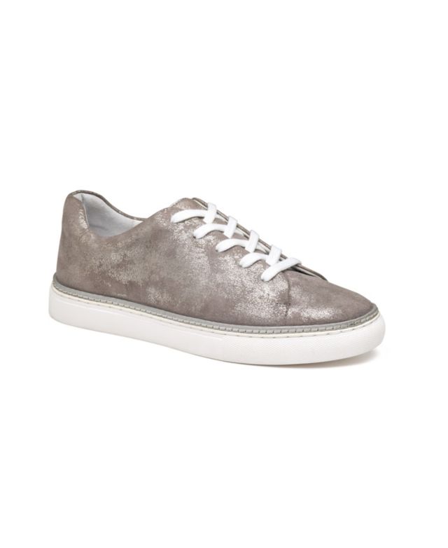 Silver Metallic Italian Suede