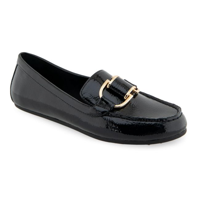 Black Patent Crinkled Faux Leather