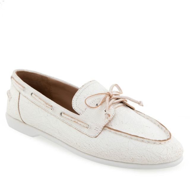 White Crackled Leather