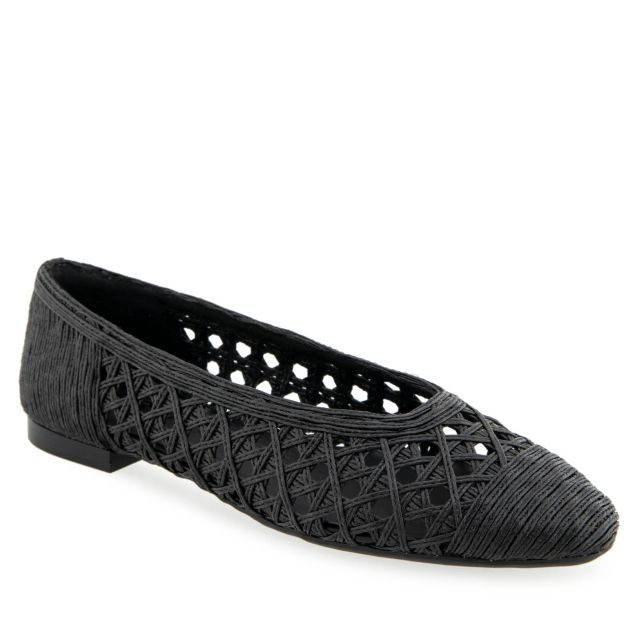 Black Embroidered Raffia
