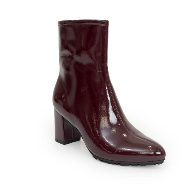 Merlot Crinkle Patent Faux Leather