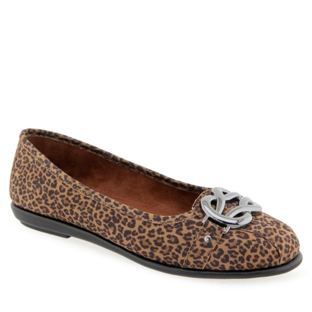 Tan Multi Faux Leopard Suede