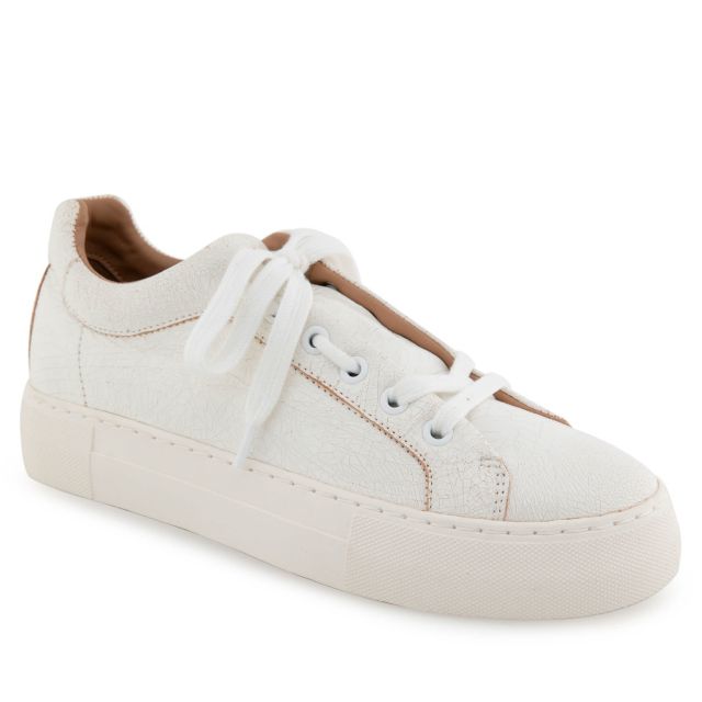 White Crackled Leather