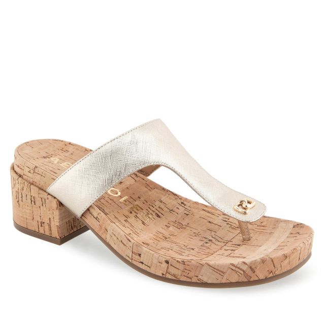 Gold Metallic Textured Faux LeatherCork