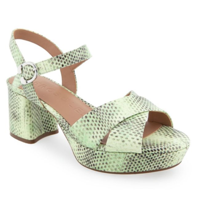 Gleam Snake Print Leather