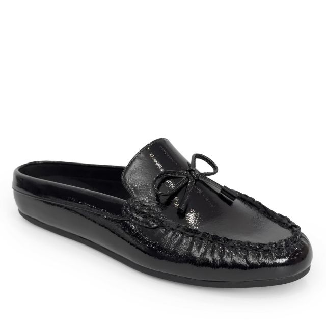 Black Crinkle Patent Faux Leather