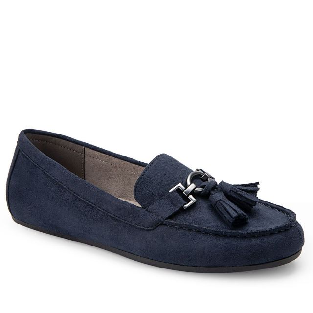 Navy Faux Suede