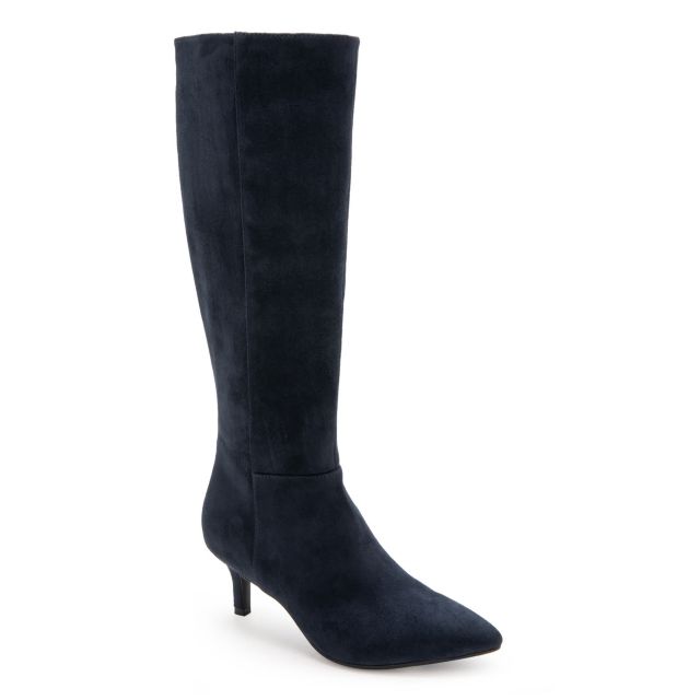 Navy Faux Suede