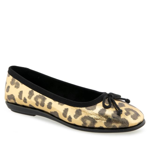 Gold Multi Metallic Leopard Faux Leather