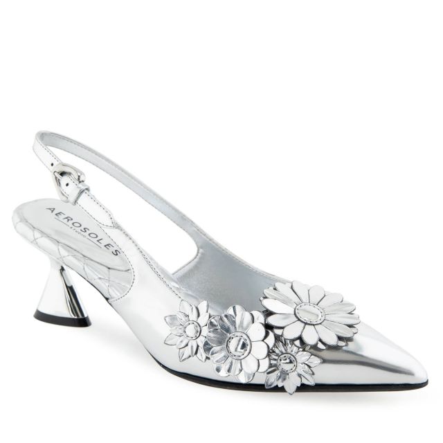 Silver Mirror Metallic Faux Leather