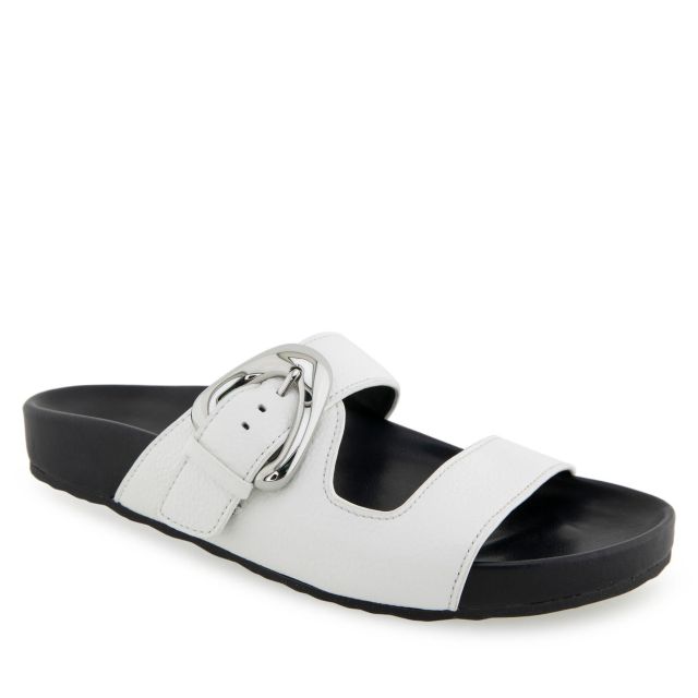 Bright White Pebbled Leather