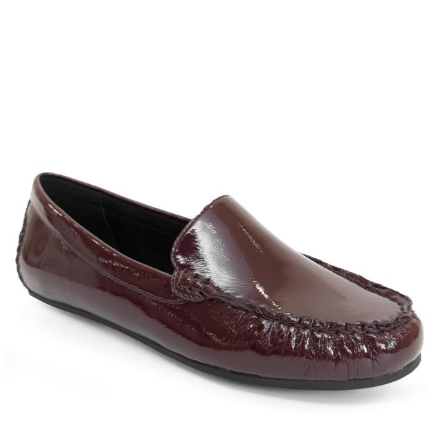 Merlot Crinkle Patent Faux Leather