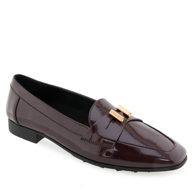 Merlot Crinkle Patent Faux Leather