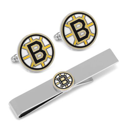 NHL Boston Bruins Cufflinks & Tie Bar Gift Set