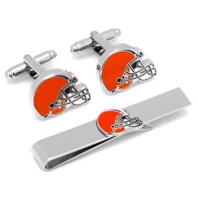 NFL Cleveland Browns Cufflinks and Tie Bar Gift Set