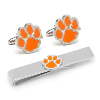 NCAA Clemson University Tigers Cufflinks & Tie Bar Gift Set