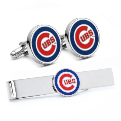 MLB Chicago Cubs Cufflinks and Tie Bar Gift Set