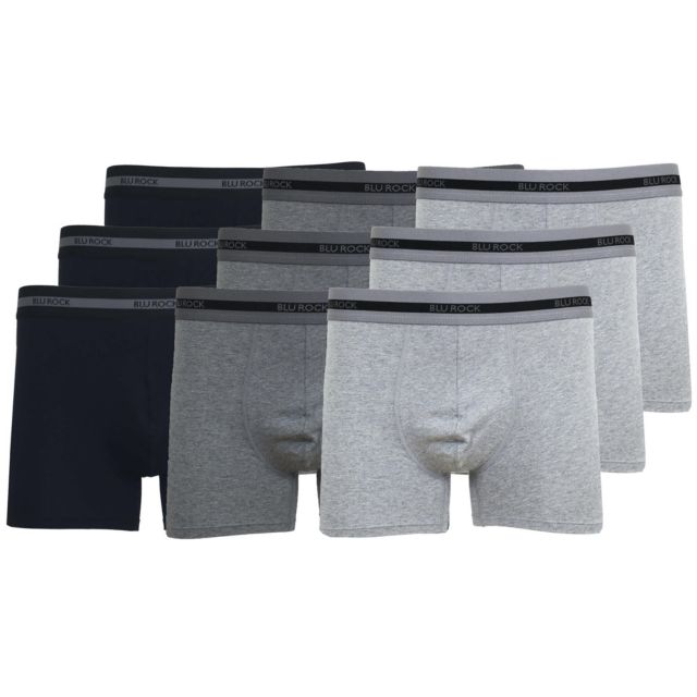 Black x3 - Charcoal x3 - Heather Grey x3