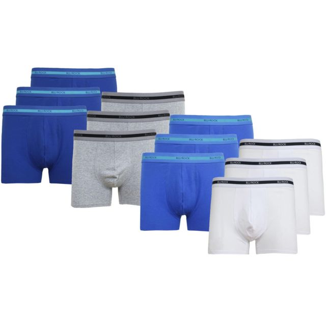 Navy x3 - Heather Grey x3 - Medium Blue x3 - White x3