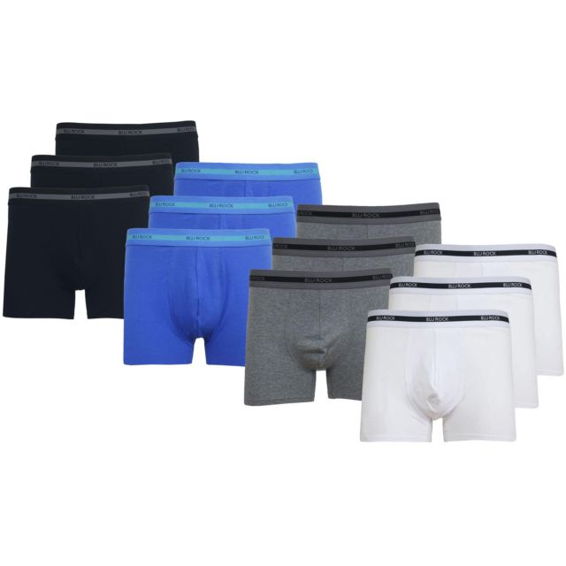 Black x3 - Medium Blue x3 - Charcoal x3 - White x3