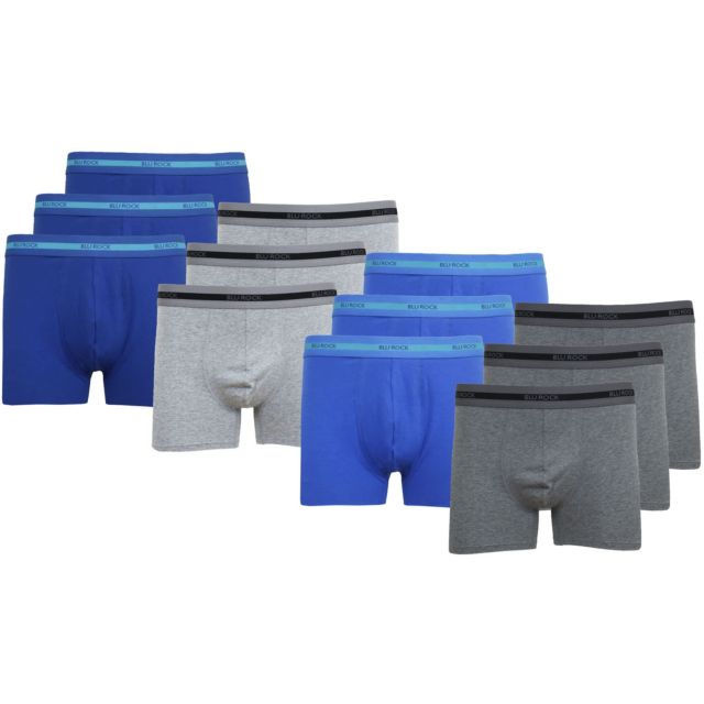 Navy x3 - Heather Grey x3 - Medium Blue x3 - Charcoal x3