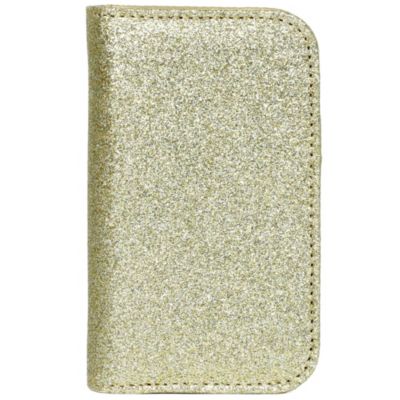 Sparkle Vegan Leather Snap Card Case