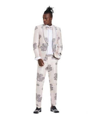 Men's Two Piece Floral Suit With Matching Pants