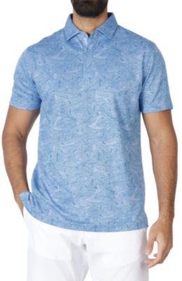 Slub Micro Pique Tonal Floral Printed Polo