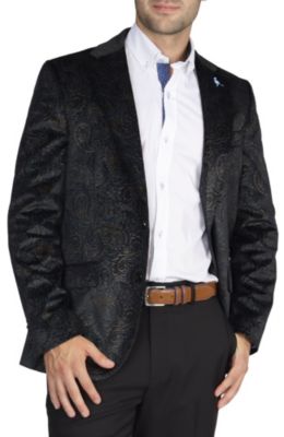 Velvet Two-Tone Paisley Printed Sportcoat