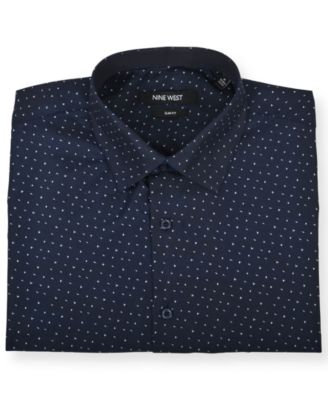 Men's Slim-Fit Performance Stretch Dash Arrow-Print Dress Shirt